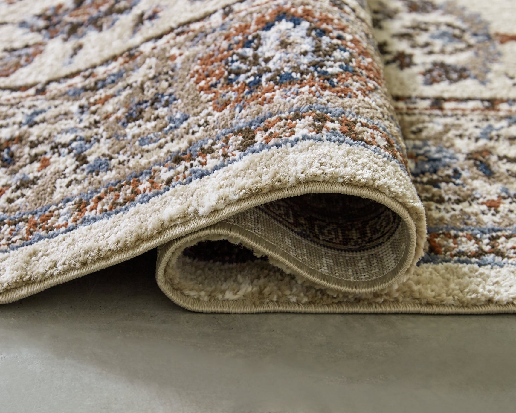 Beritham Blue/Brown/Beige Large Rug