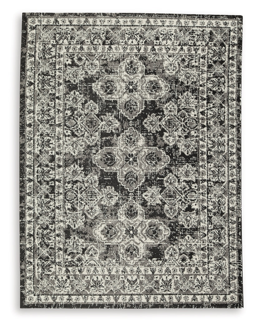 Glennisman Black/Gray/Ivory Medium Rug