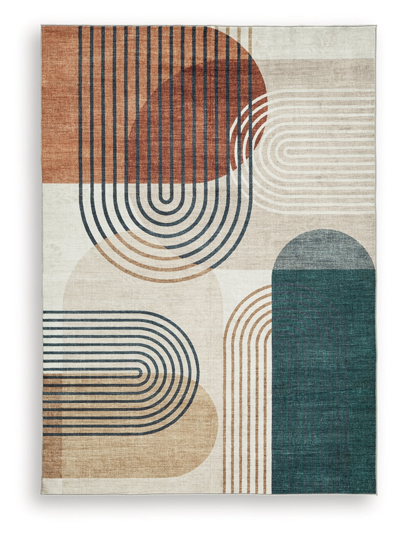 Farrendale Multi Washable 5' x 7' Area Rug