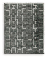 Elderland Black/Gray Washable 7'6" x 9'6" Area Rug