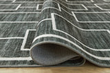 Elderland Black/Gray Washable 5' x 7' Area Rug