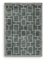 Elderland Black/Gray Washable 5' x 7' Area Rug