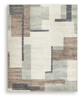 Larkport Cream/Brown/Gray Washable 8' x 10' Area Rug