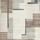 Larkport Cream/Brown/Gray Washable 8' x 10' Area Rug