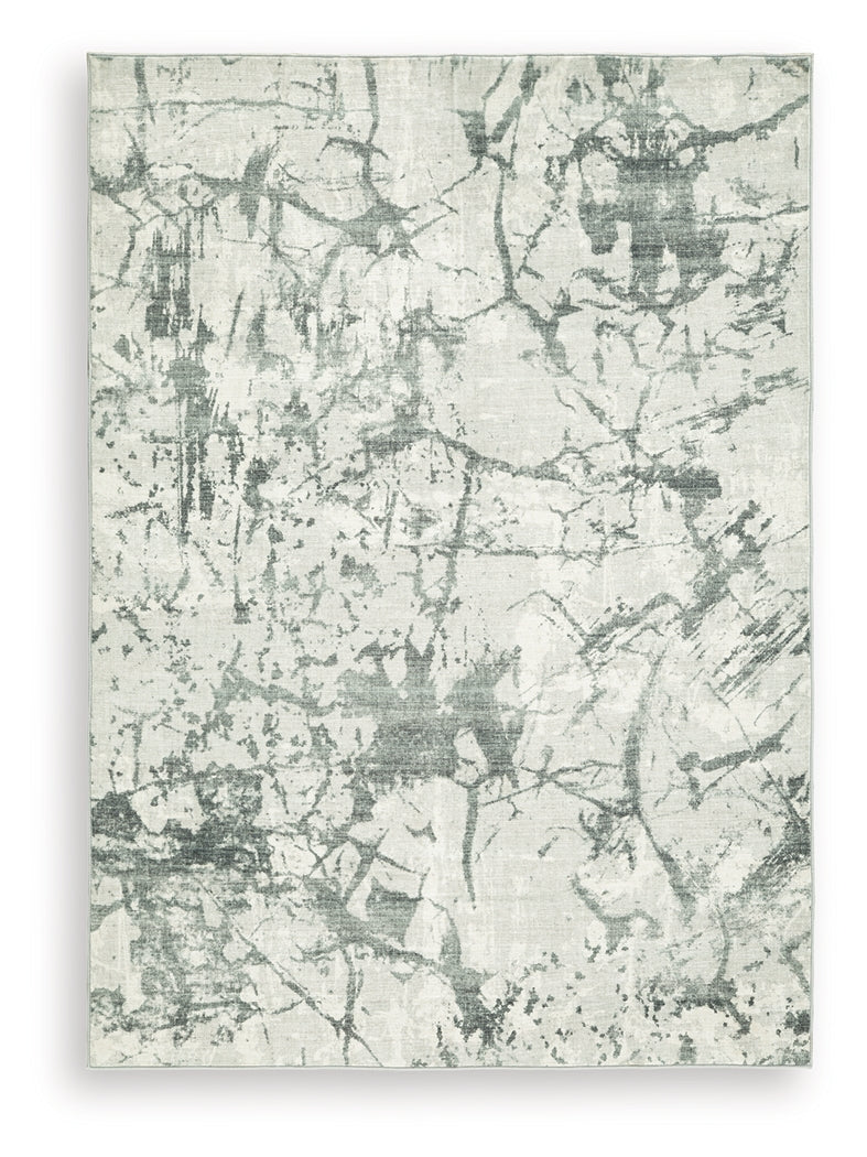 Tobinbury Gray Washable 5' x 7' Area Rug