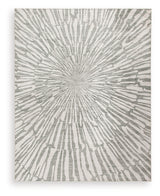 Verland Gray/White Washable 7'6" x 9'6" Area Rug