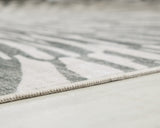 Verland Gray/White Washable 7'6" x 9'6" Area Rug