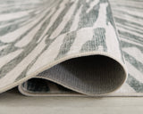 Verland Gray/White Washable 7'6" x 9'6" Area Rug