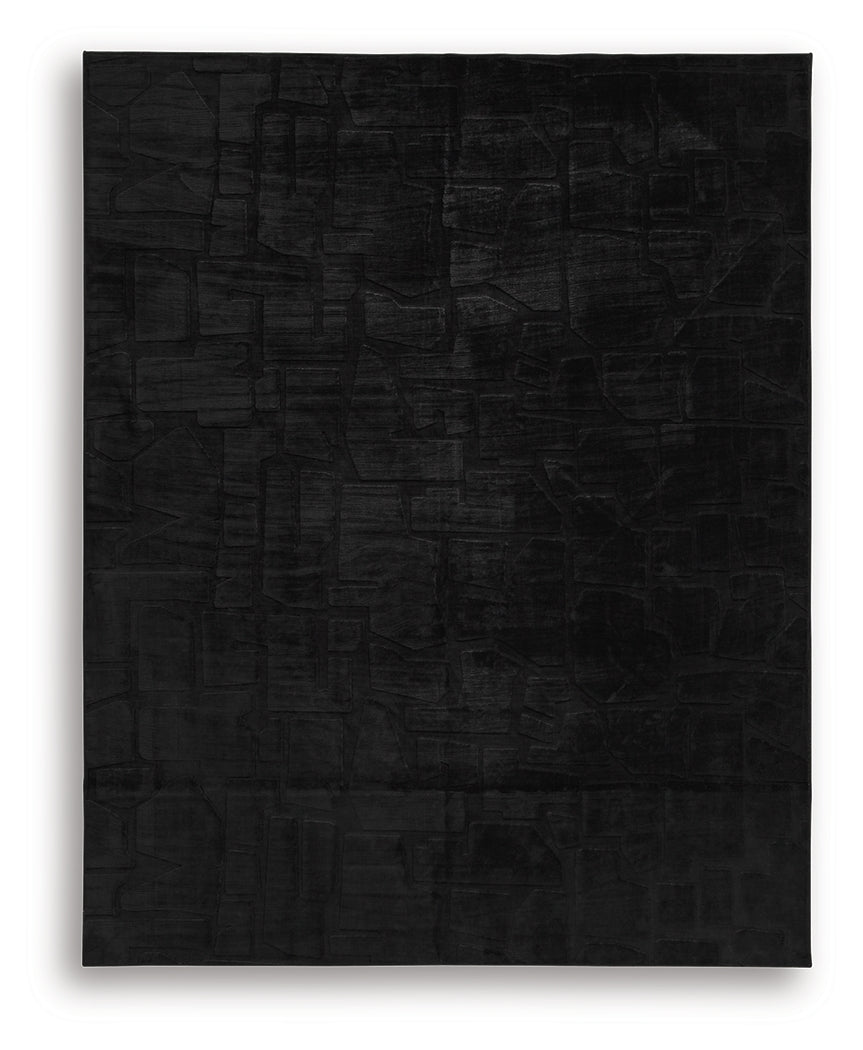 Gibbswell Black Washable 8' x 10' Area Rug
