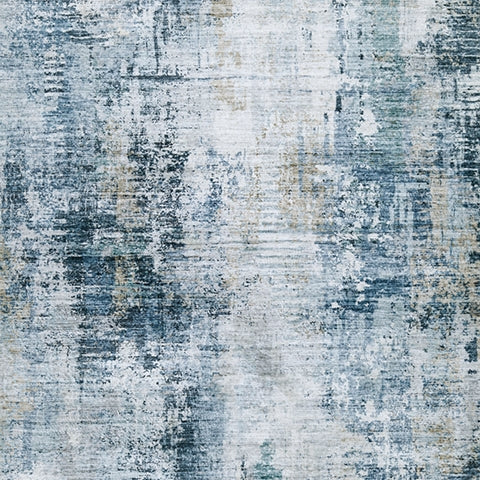 Arlenmont Blue/White/Brown 5' x 7' Memory Foam Area Rug