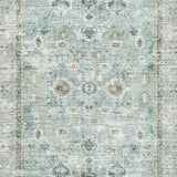 Ladstoney Teal/Beige/Ochre 7'6" X 9'6" Memory Foam Area Rug