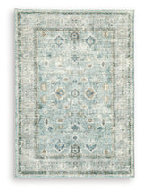 Ladstoney Teal/Beige/Ochre 5' x 7' Memory Foam Area Rug
