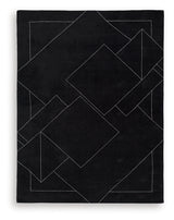 Marav Black/White 7'8" x 10' Area Rug