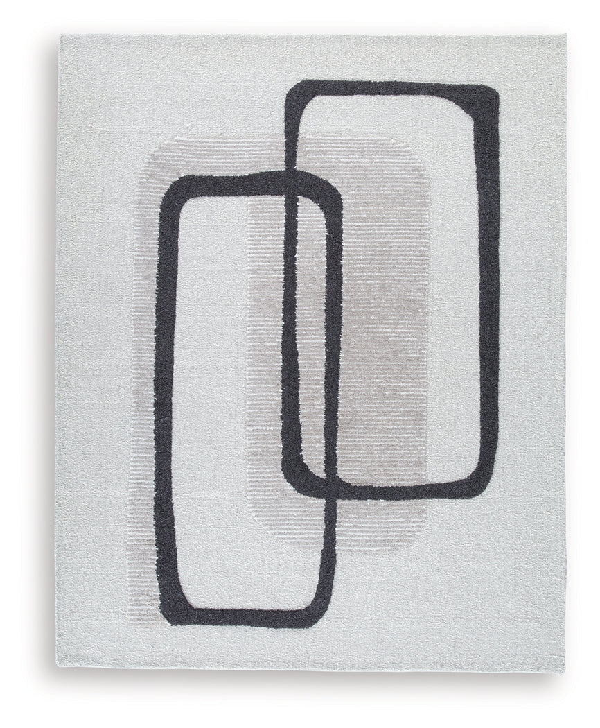 Davismour Ivory/Taupe/Charcoal 7'8" x 10' Area Rug