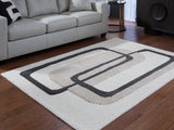 Davismour Ivory/Taupe/Charcoal 5' x 7' Area Rug