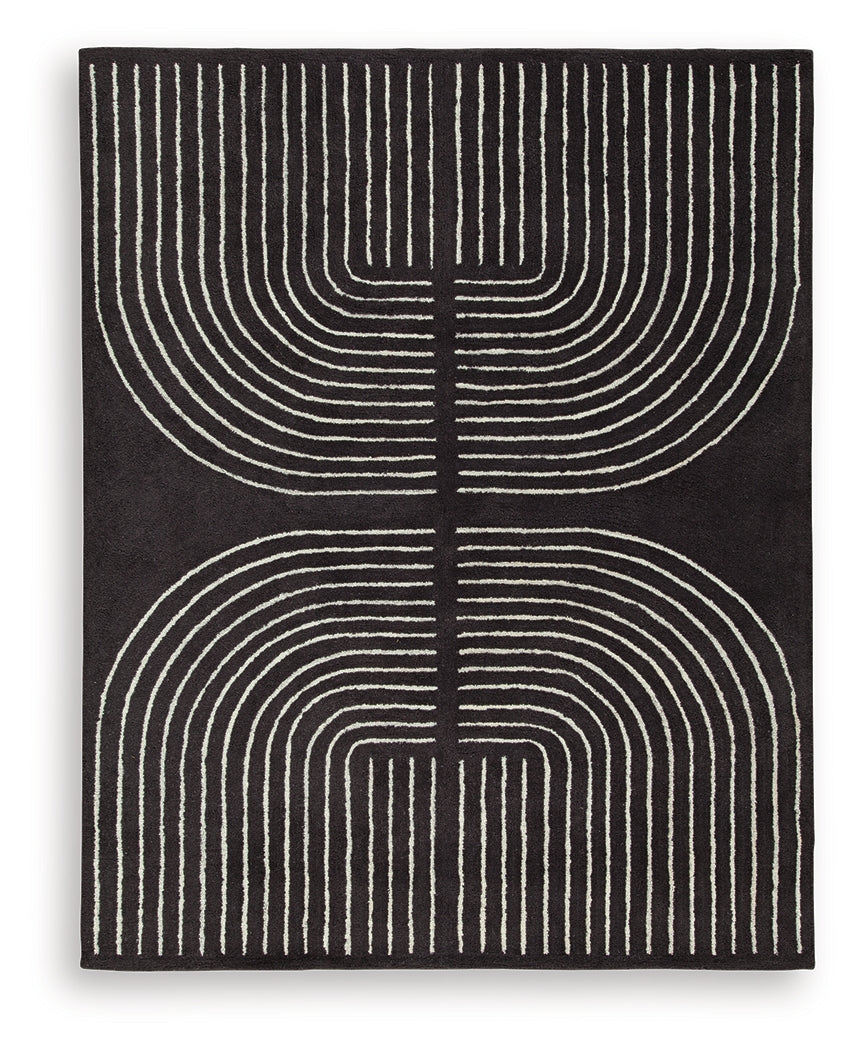 Eldonmore Black/Ivory 7'8" x 10' Area Rug