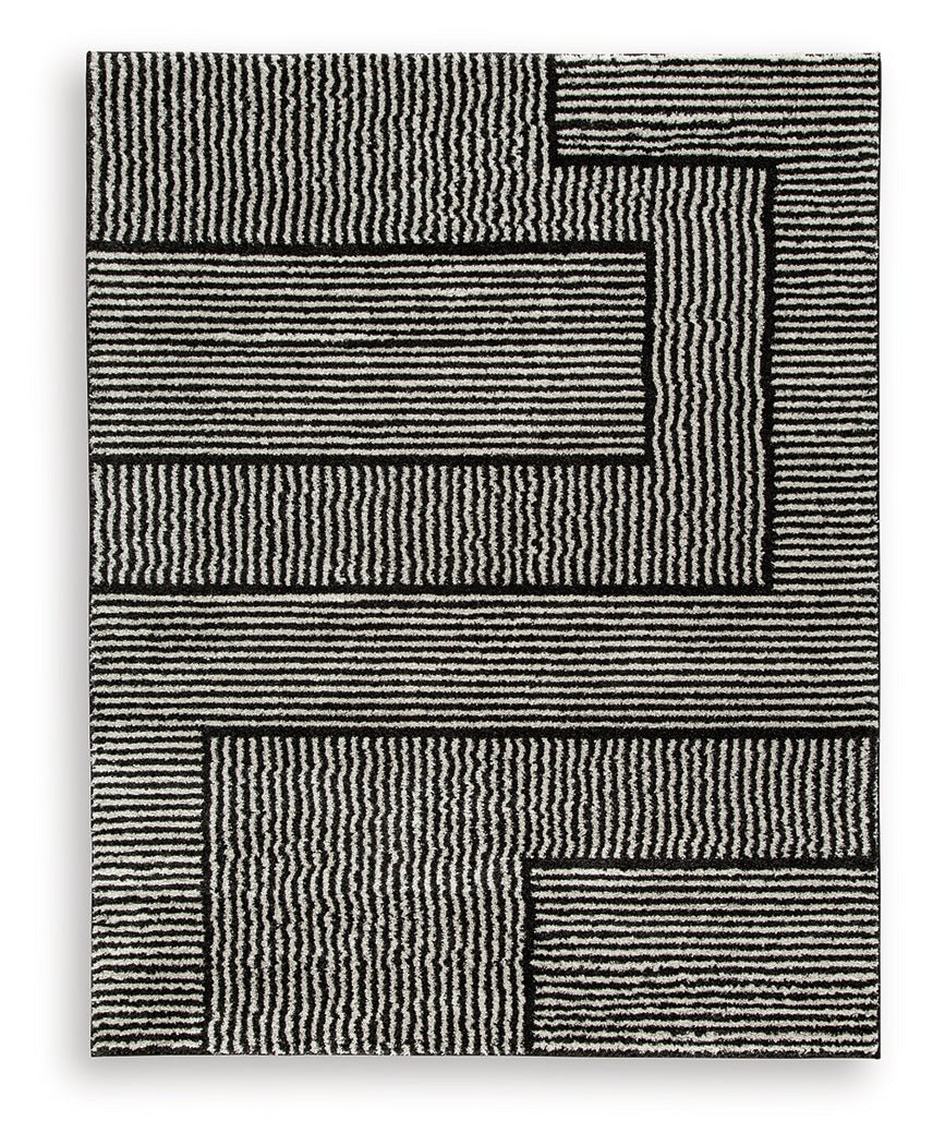 Kurtmen Black/Ivory 7'10" x 9'10" Area Rug
