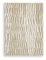 Corrbell Beige/White 5' x 7' Area Rug