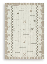 Dot Cream/Brown/Taupe 5' x 7' Area Rug