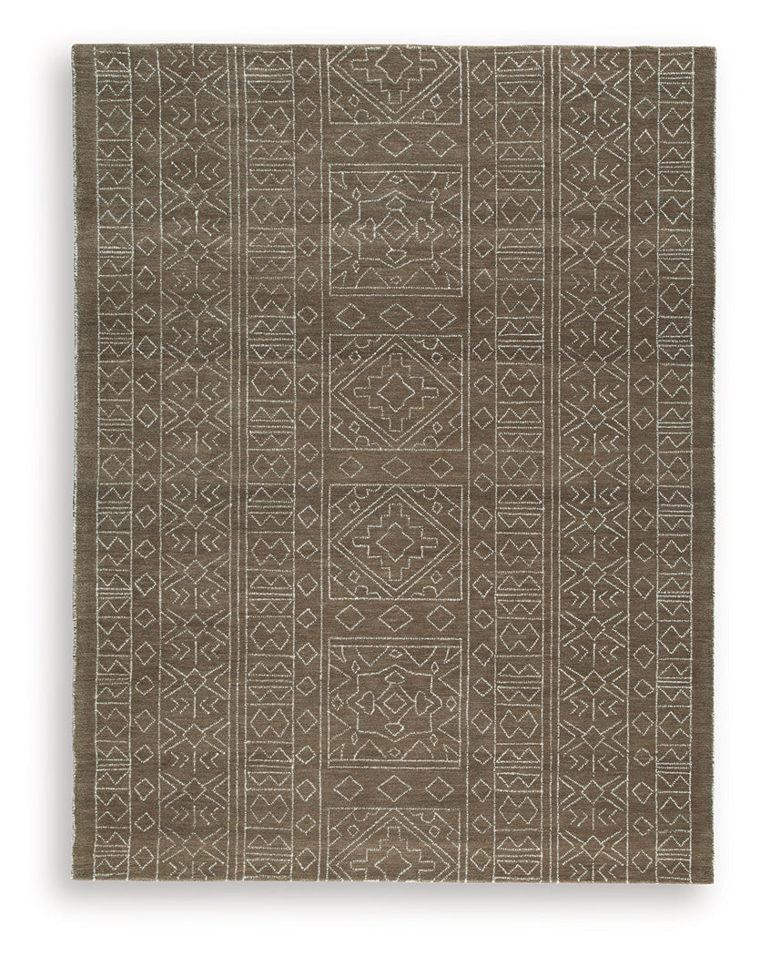 Merrittman Brown/Ivory 7'8" x 10' Area Rug