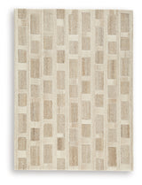 Lisgrove Tan/Brown/White 5' x 7' Area Rug