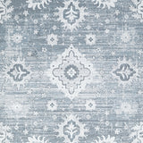 Avanworths Blue/Gray/Ivory Washable 5'3" x 7' Area Rug