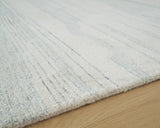 Genemost Ivory/Blue 5' x 7' Area Rug