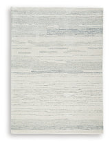 Genemost Ivory/Blue 5' x 7' Area Rug