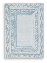 Azelhurst Blue/Ivory/Gray 5' x 7' Area Rug