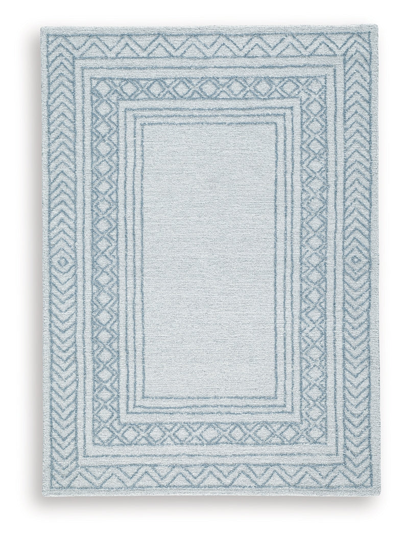 Azelhurst Blue/Ivory/Gray 5' x 7' Area Rug