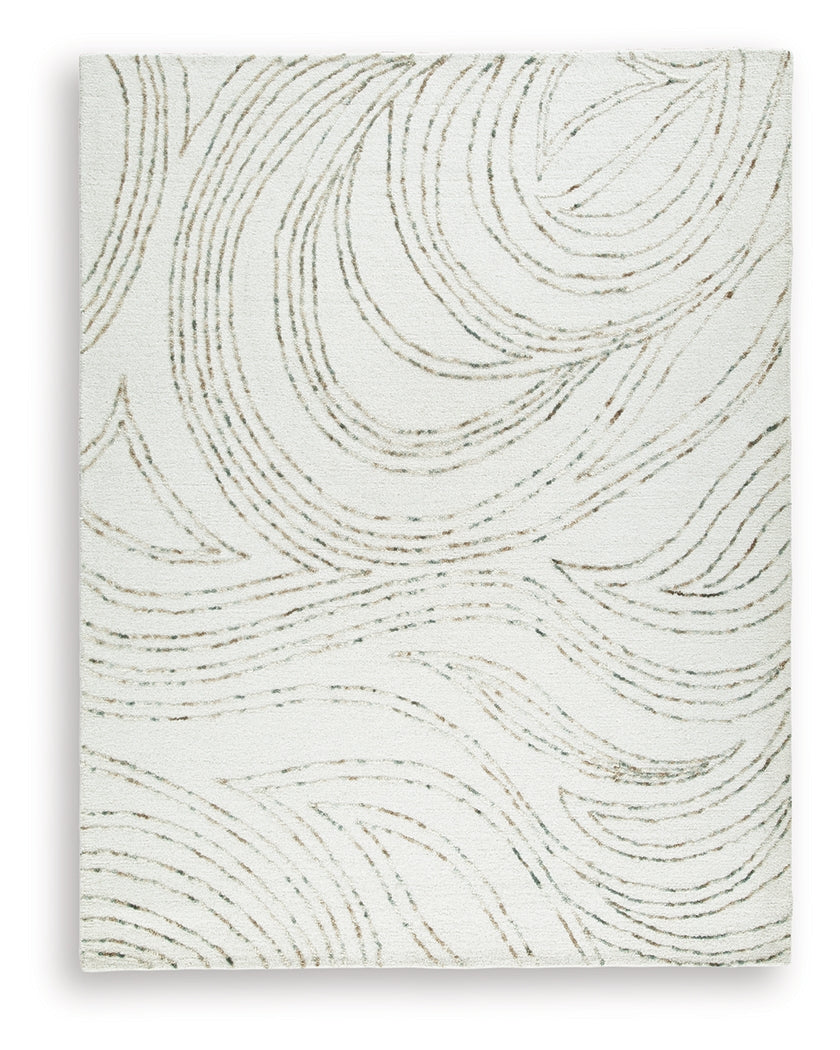 Deenbury Ivory/Green/Brown 7'8" x 10' Area Rug