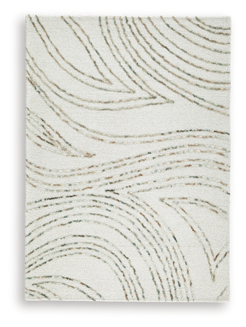 Deenbury Ivory/Green/Brown 5' x 7' Area Rug