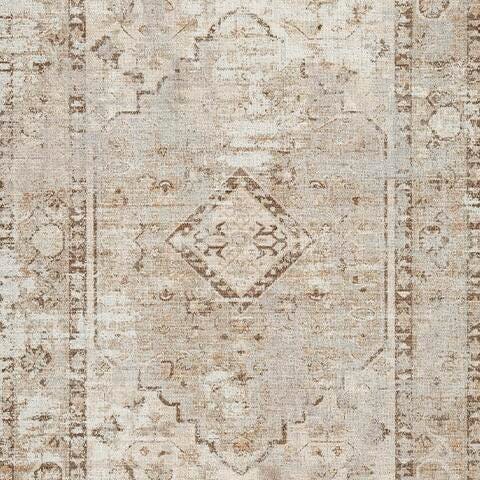 Livdon Brown/Beige/Gray Washable Medium Rug