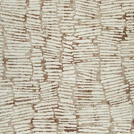 Uduak Cream/Tan/Rust Large Rug finish detail