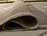 Dunsler Brown and Cream 5' x 7' Indoor-Outdoor Rug