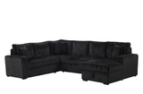 Raha II Black Storage Sectional