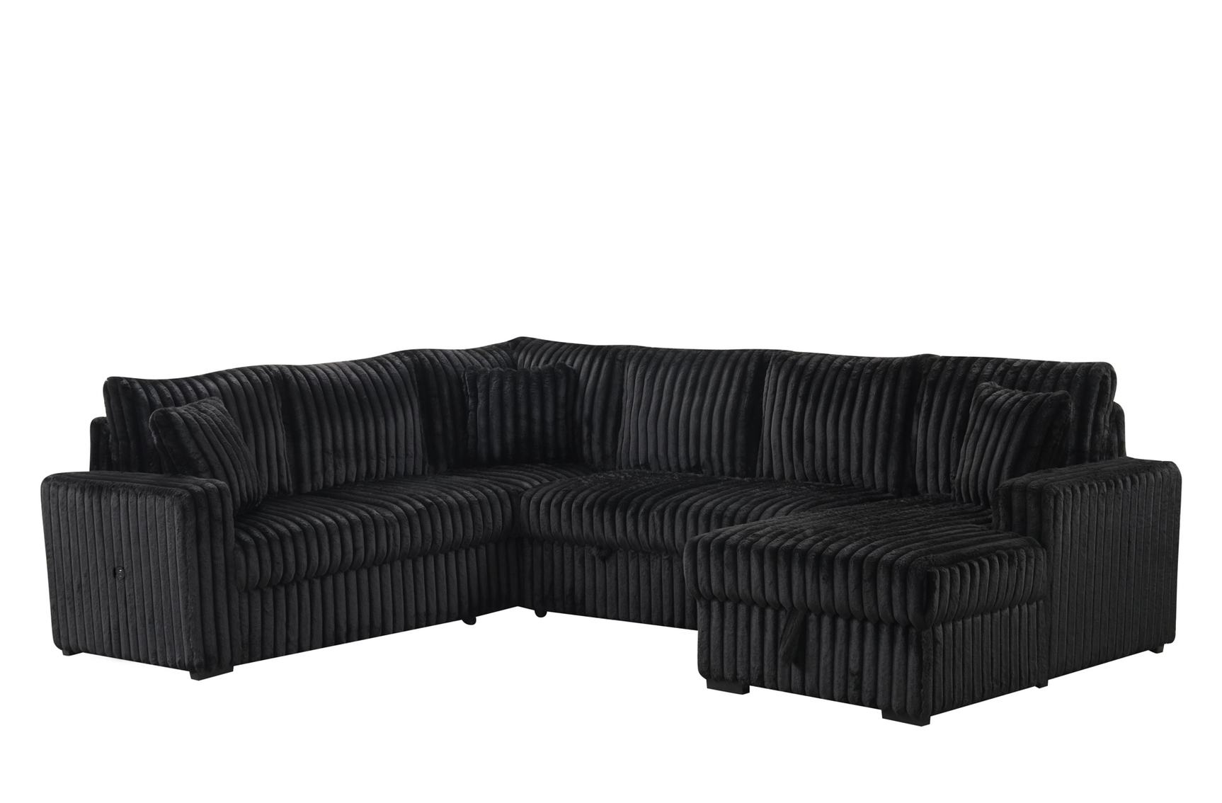 Raha II Black Storage Sectional