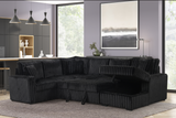 Raha II Black Storage Sectional