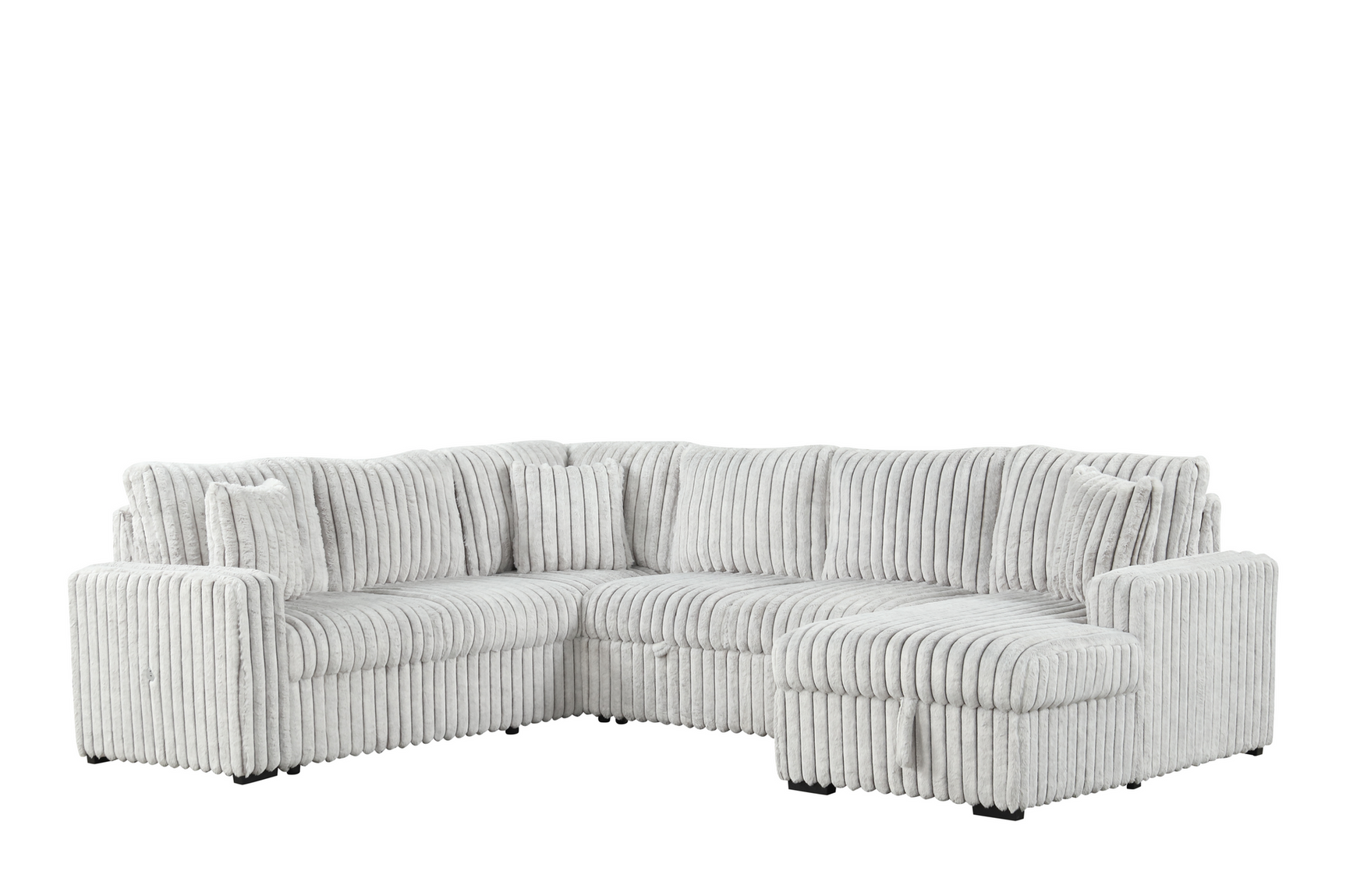 Raha II Grey Storage Sectional