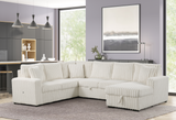Raha II White Storage Sectional