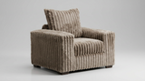 Texan Mocha Oversized Corduroy Chair from Ella Furniture