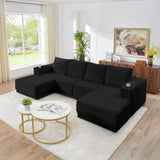 Nuve Black Modular Sectional
