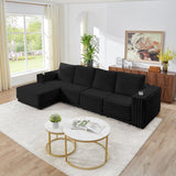 Nuve Black Modular Sectional