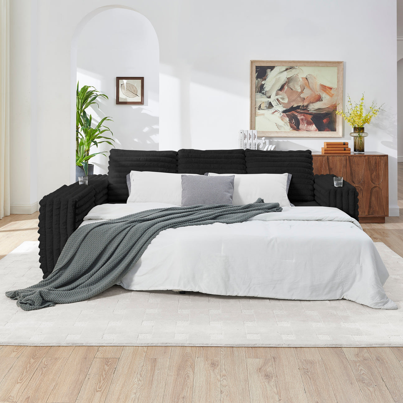Nuve Black Modular Sectional