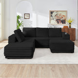Nuve Black Modular Sectional