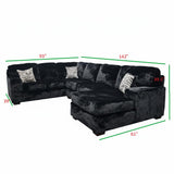 Austin Black Furby Sectional
