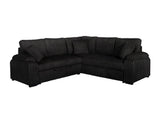 Neeha Black Corduroy Fabric Sectional