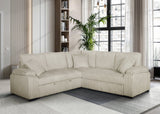 Neeha Cream Corduroy Fabric Sectional