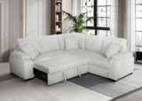 Neeha Gray Corduroy Fabric Sectional