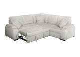 Neeha Gray Corduroy Fabric Sectional
